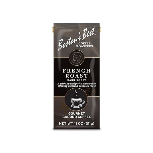 Boston???Best Coffee - Rich & Bold French Roast Gourmet Coffee, Delicious Dark Roast Premium Ground Coffee, 11 oz. / 311 g Bag
