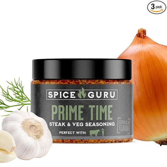Spice Guru Prime Time BBQ Rub - Gifts for Men Who Cook, Gifts for Dad, Men Gifts, Dad Birthday Gift - Spices and Seasonings Sets - Steak Seasoning - Seasoning for Cooking and Grilling