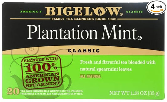 Bigelow Plantation Mint Tea Bags - 20 Count (Pack of 3)