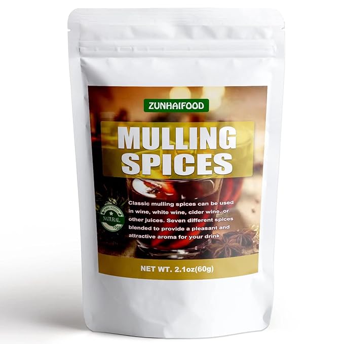 Zunhai Food Mulling Spices in Tea Bags - 30 Count (Pack of 1) for Apple Cider, Wine, Juice, Tea, Mulled Wine