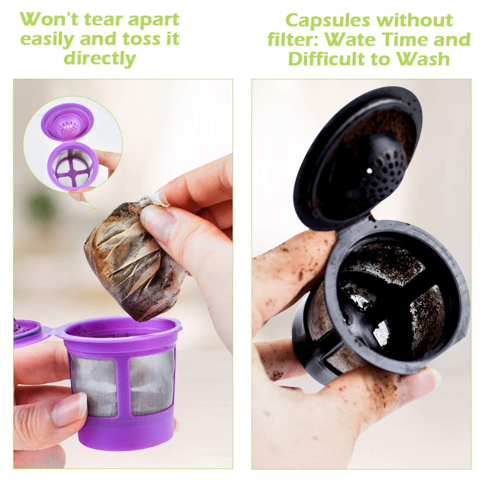 CAPMESSO Disposable Coffee Paper Filters Replacement Keurg Filter Compatible with Reusable Single