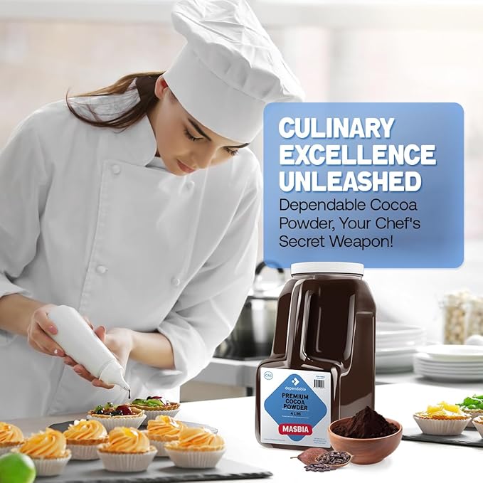 Dependable Foods Premium Cocoa Powder - 4 Lb. Jar - Dutch Processed - Bulk, Kosher, Rich Chocolate Flavor ??Allergen-Free, Gluten-Free, Non-GMO