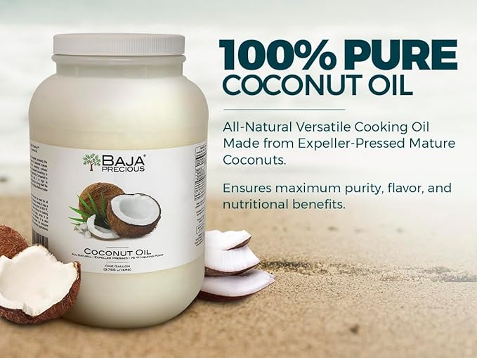 Baja Precious - Coconut Oil, Case of 4 X 1 Gallon Jugs