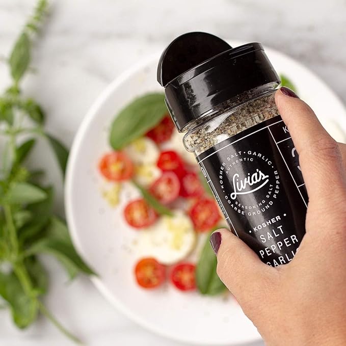 Livia's Salt Pepper Garlic Seasoning | Unlocks & Elevates Flavors of Steak, Chicken, Burgers & More