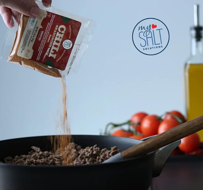 MySALT Chili Seasoning Mix 5 Pack ??Classic Chili Flavor Without the Salt ??Quick, Low Sodium Meal Prep for Cozy Comfort Food
