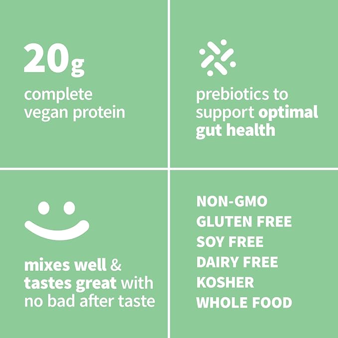 Sprout Living Epic Protein, Plant Based Protein & Superfoods Powder, Vanilla Lucuma Powder | 20 Grams Organic Protein Powder, Vegan, Non Dairy, Non-GMO, Gluten Free, Low Sugar (1 Pound, 12 Servings)