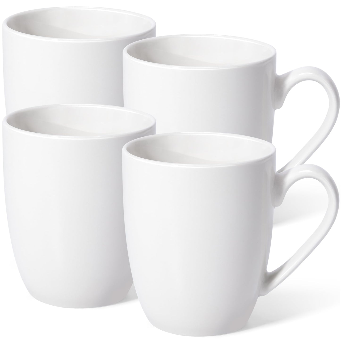 Urbanstrive 16 oz Large Coffee Mugs Set of 4 Ceramic Coffee Mug White Coffee Cups Tea Cups Idea