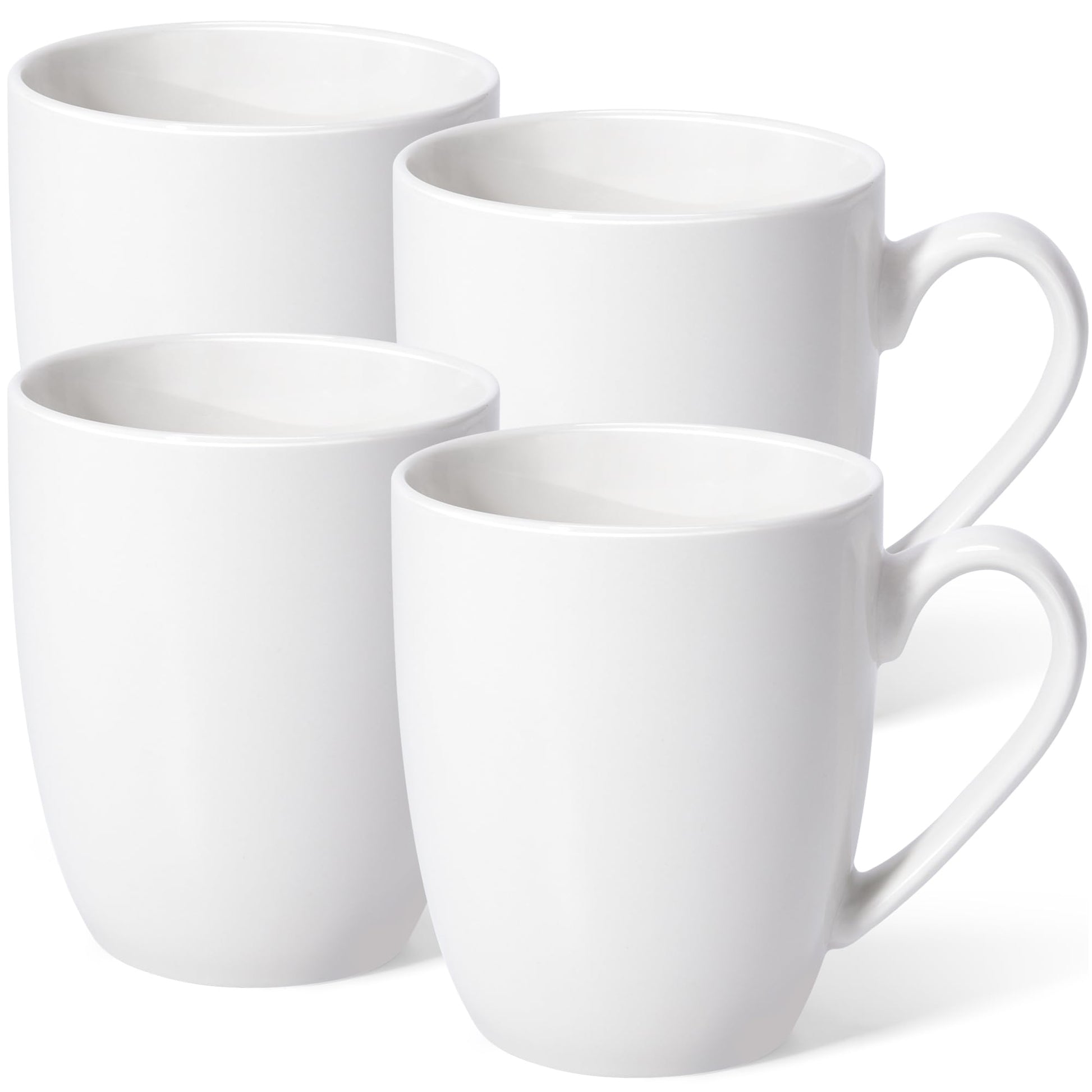 Urbanstrive 16 oz Large Coffee Mugs Set of 4 Ceramic Coffee Mug White Coffee Cups Tea Cups Idea