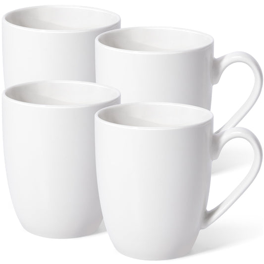 Urbanstrive 16 oz Large Coffee Mugs Set of 4 Ceramic Coffee Mug White Coffee Cups Tea Cups Idea