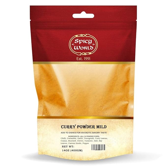 Madras Curry Powder Mild 14 oz | Authentic 12 spice blend - by Spicy World