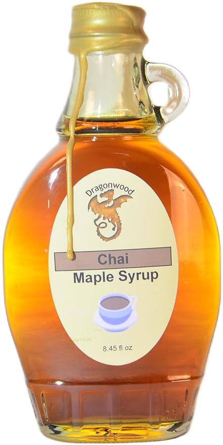 Chai Maple Syrup - For Pancakes and Waffles ??Made With Pure Maple Syrup And Natural Flavor - By Dragonwood (8 fl oz)