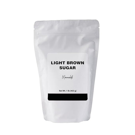 Minimalist Light Brown Sugar, Ideal for Baking and Sweetening, Packaged in a Resealable Bag (1 Pound)