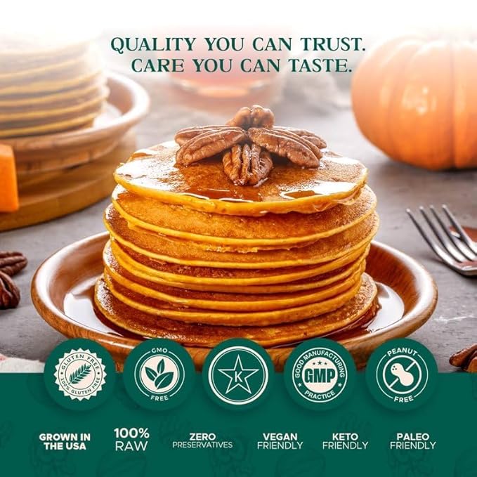 Premium Raw Pecan Halves 16oz (1 lb) | American-Grown, Non-GMO | Batch Tested Gluten & Peanut Free | No PPO or Preservatives | Rich Flavor for Snacking & Cooking
