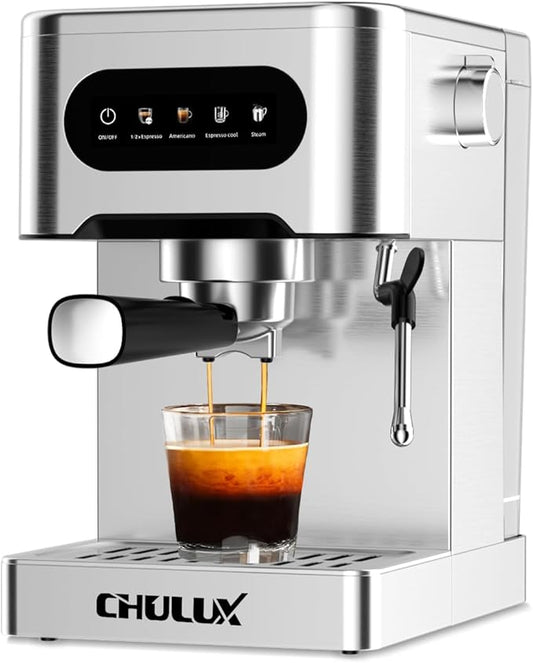 CHULUX Svvoc?ªto Hot & Cool Espresso Machine, 20 Bar Italian Pump, Professional Coffee Machine for Home Latte Cappuccino Espresso Maker, Full Color Touch Panel