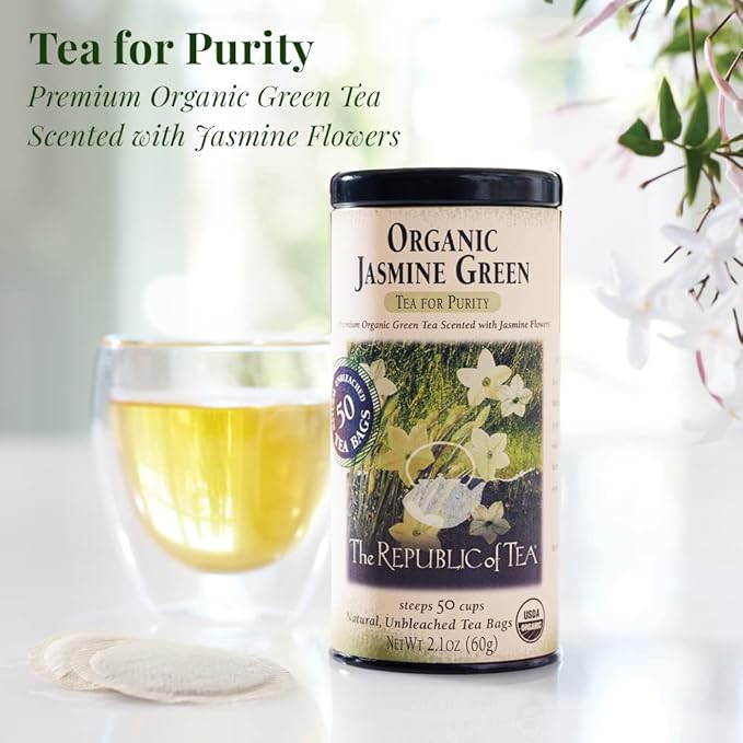 The Republic of Tea - Organic Jasmine Green Tea, 50 Tea Bags
