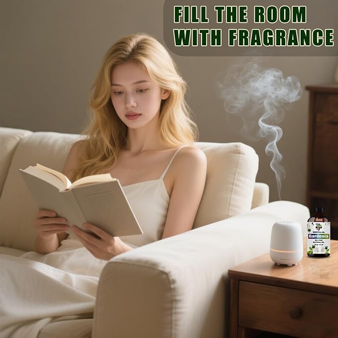 Gardenia Essential Oil (4 oz/120 ml) ??Gardenia Oils for Aromatherapy, diffusers, humidifiers, Home fragrances, DIY Skincare, soap Making, DIY Candle, Relaxation, Yoga, and Meditation