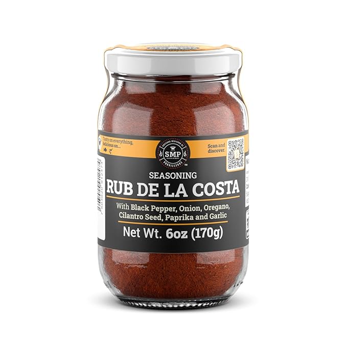 SMP Rub de la Costa: 100% Natural, No Preservatives, Perfect Tangy & Salty Seasoning for Seafood, White Meats, Veggies & Vinaigrettes – For Grill Masters & Home Cooks – 6 oz