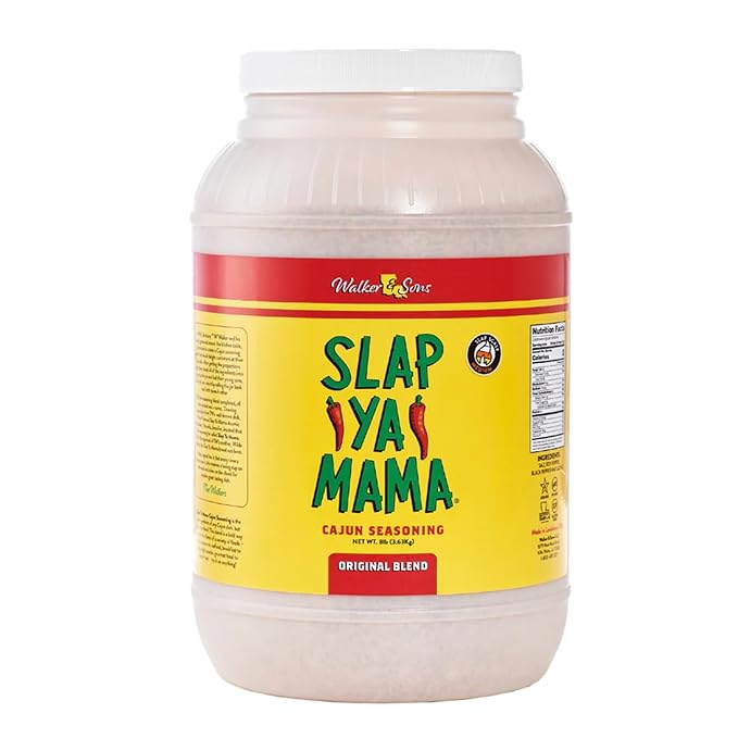 Slap Ya Mama Cajun Seasoning from Louisiana, Original Blend, No MSG and Kosher, 8 Pound Restaurant Size Jar