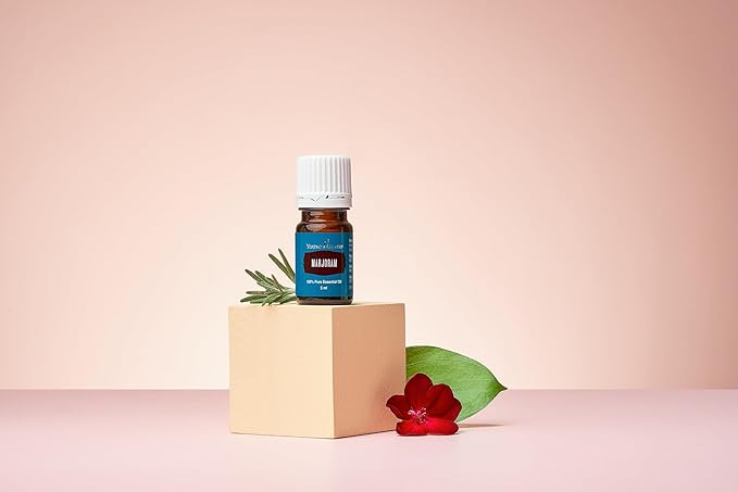 Young Living - Marjoram Essential Oil 5 ml | Soothing Muscle Relief | Aromatherapy for Relaxation | Ideal for Massage | Diffusing for a Calming Environment
