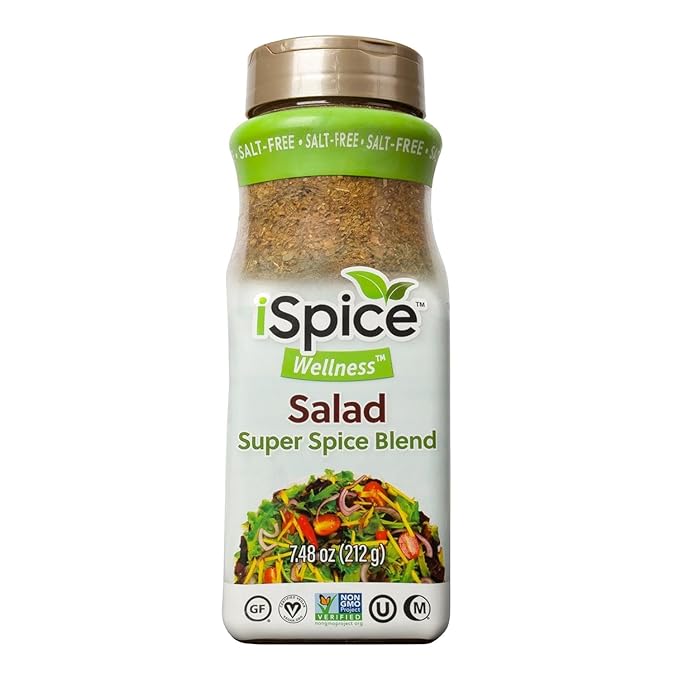 iSpice Blend| Salad Seasoning | 7.48 oz | Mixed Spice & Seasoning | Bulk Size | Halal | Kosher