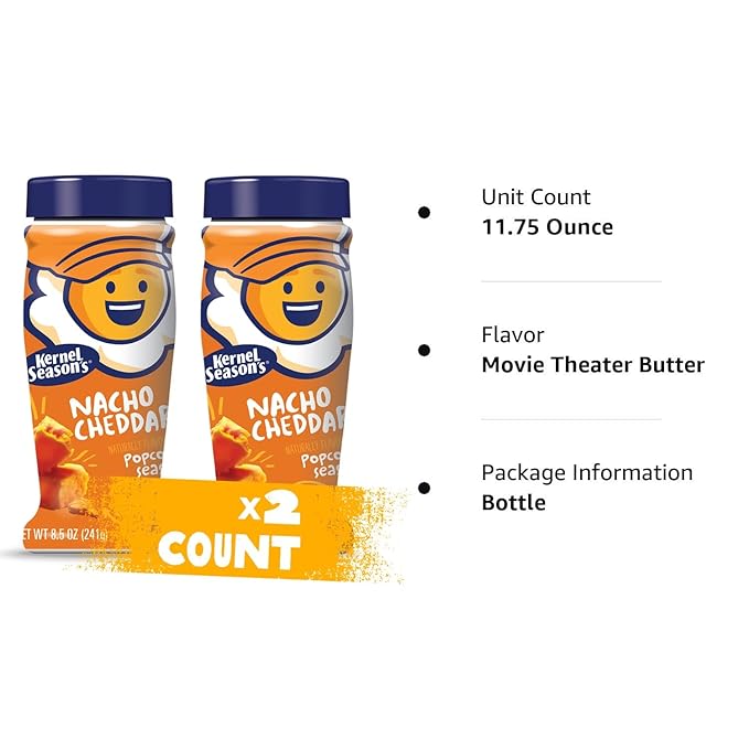Kernel Season's Popcorn Seasoning, Nacho Cheddar, 2.85 Ounce (Pack of 6)