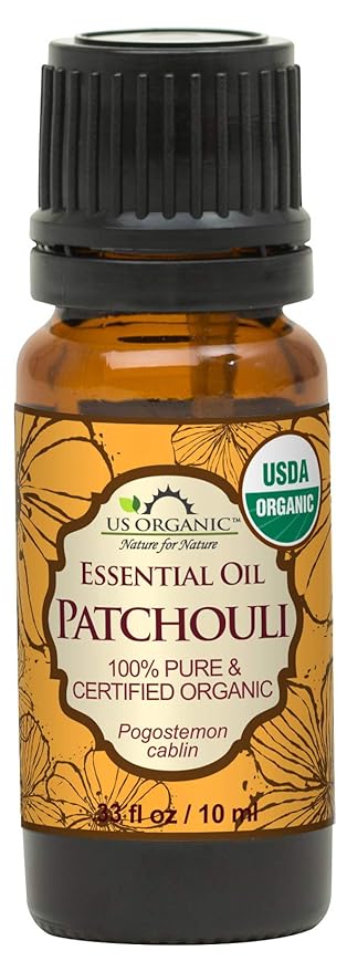 US Organic 100% Pure Patchouli Essential Oil - USDA Certified Organic, Steam Distilled - W/Euro