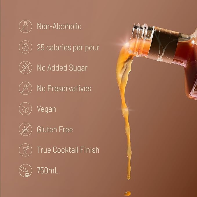 Tilden Cocktails Tandem, Non-Alcoholic Cocktail, Vegan and No Sugar Added, Tart Cherry, Bitter Orange, American Oak, 750ml