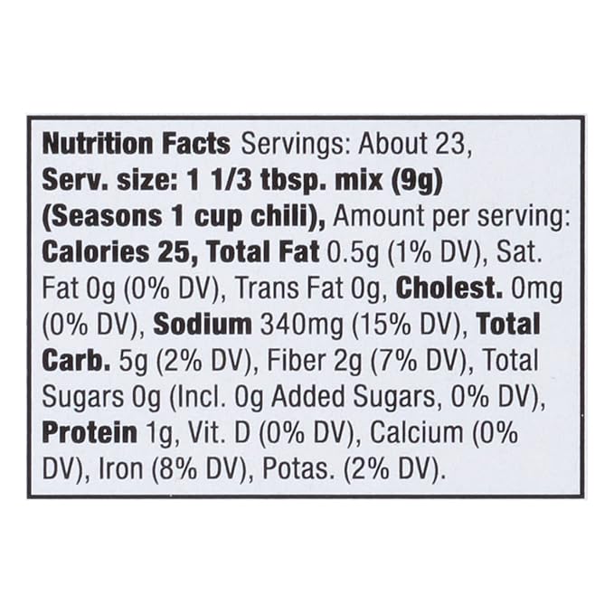 McCormick Original Chili Seasoning Mix, 7.3 oz