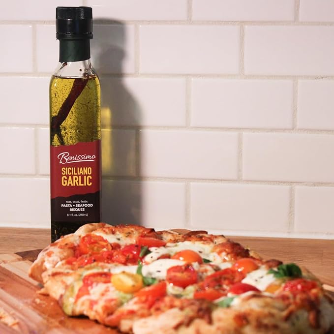 Siciliano Herb Infused Oil, All Natural Gourmet Cooking Oil with Fragrant Mediterranean Herbs, Ideal for Dipping, Roasting, Sautéing, and Drizzling, 8.1 fl oz