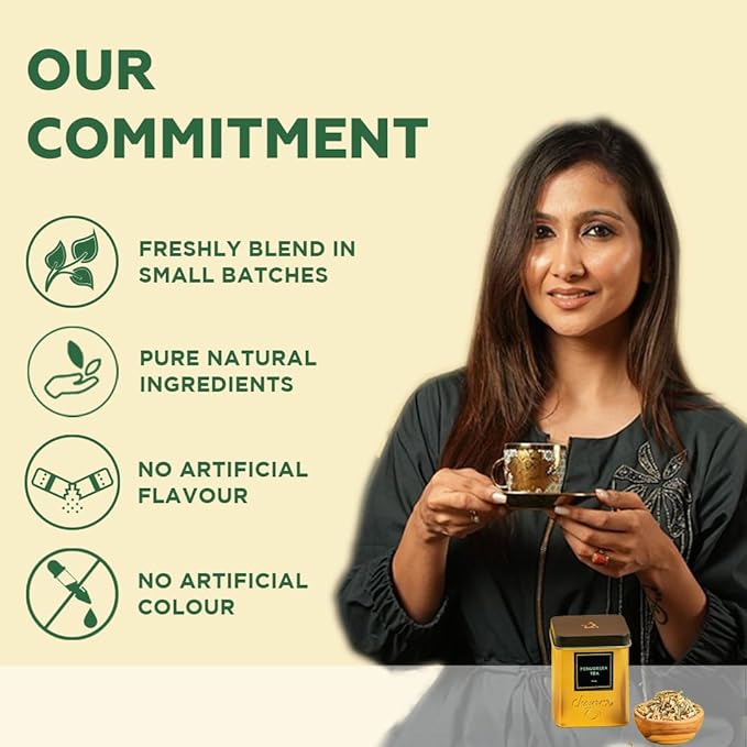CHAYAM Fenugreek Seed Tea 100+Cups/7.06oz | Herbal Tea with Fennel, Cumin, Ajwain, Licorice | Tea for Gut Health, Digestion & Relaxation | Caffeine-Free | 100% Natural, No Added Sugar, No Added Flavor