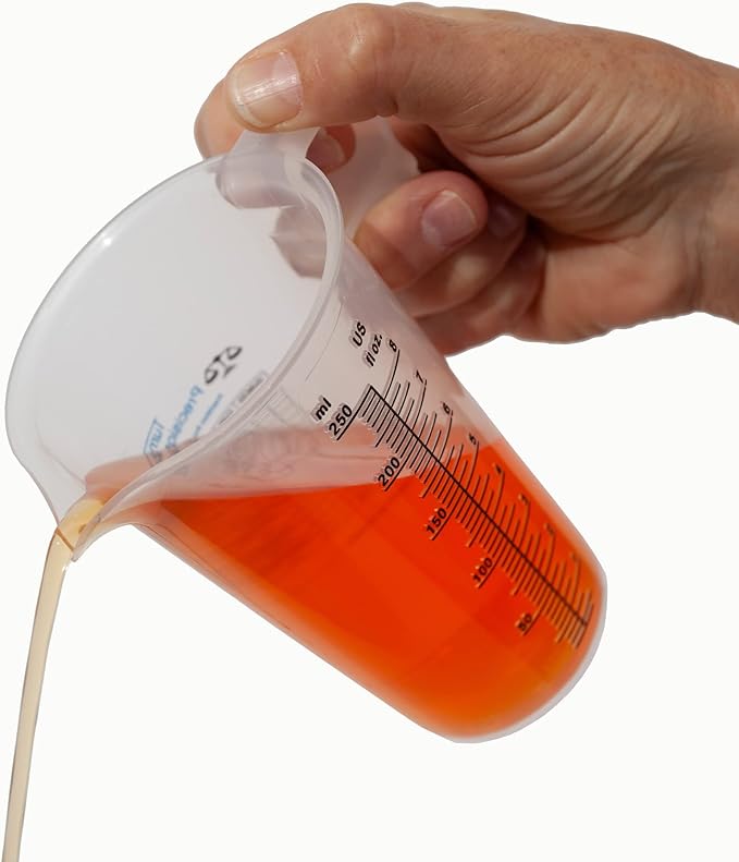 8oz 1 Cup Measure Pitcher with Convenient Conversion Chart??Food Grade - Great for Cooking, Home Hobbies, Aquariums, Pet Additives, Medical and Lab Chemicals with High Chemical Resistance by Turnah