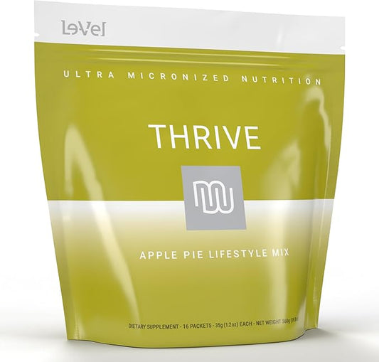 Thrive Protein Shake | 16 Packets (35g Each) | Gluten-Free, Pea Protein Blend, Probiotics, Fiber & Digestive Enzymes | Supports Lean Muscle (16 Packets (Single Servings), Apple Pie)