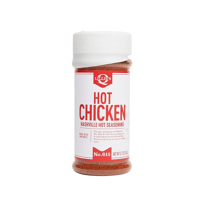 Lillie’s Q - Nashville Hot Chicken Seasoning, Fried Chicken Spice for Batter, Flavorful and Fiery Rub Perfect for Any Meat or Vegetable (5.7 oz)