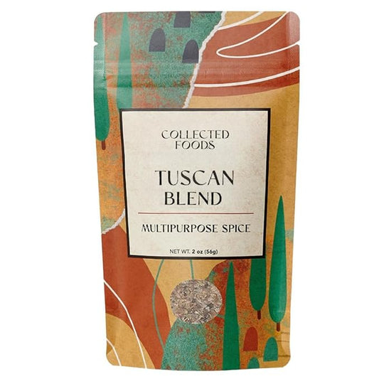 Collected Foods Italian Tuscan Seasoning | All-Natural Spice Blend | Small Batch Mix for Grilling, Pasta, Vegetables, Dressings & Olive Oil Dipping | Non-GMO, Gluten-Free, No Artificial Flavors | 2 oz