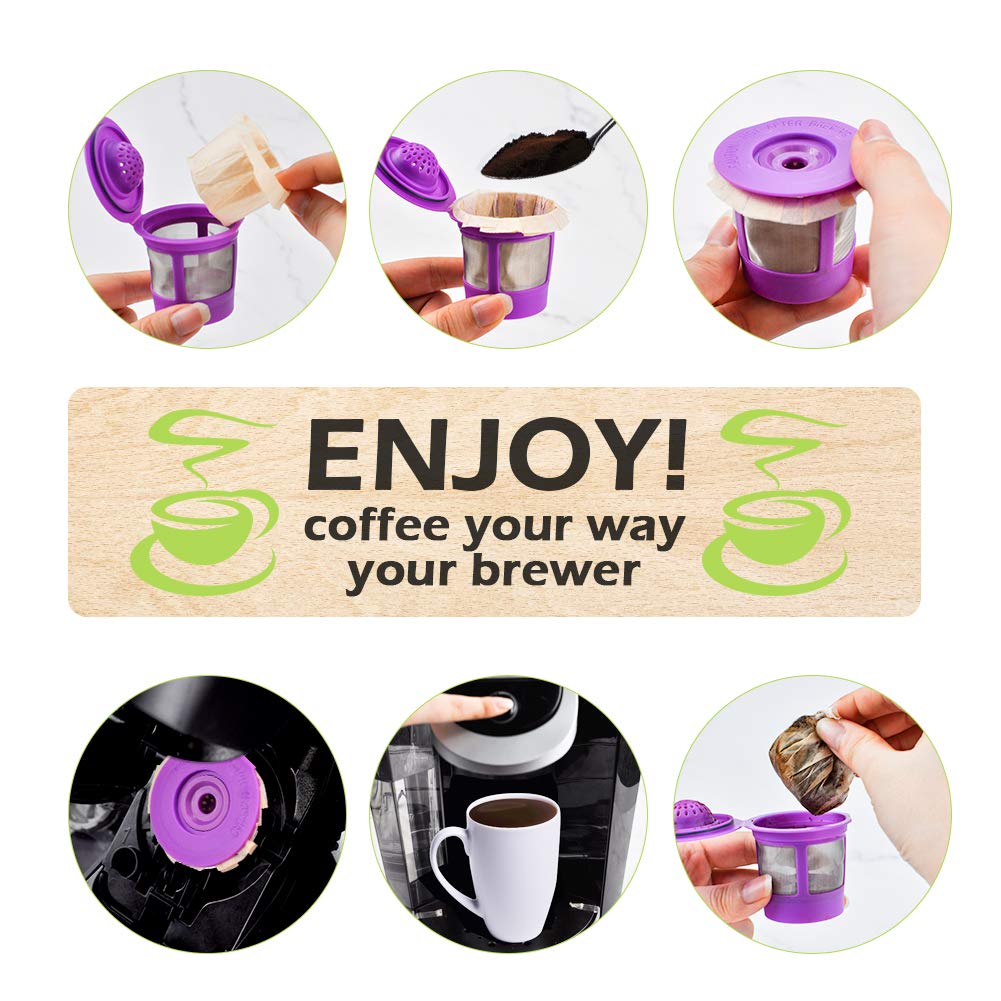CAPMESSO Disposable Coffee Paper Filters Replacement Keurg Filter Compatible with Reusable Single
