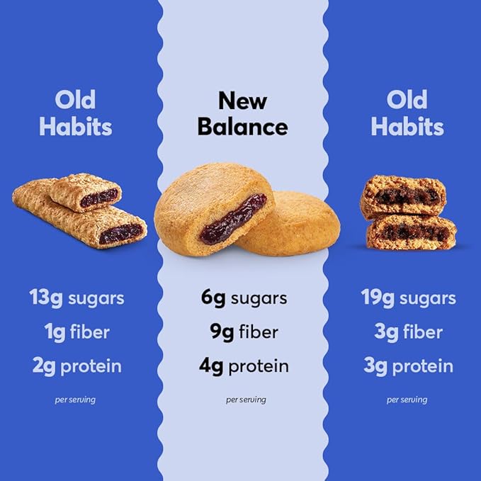 Olyra Blueberry Organic Bars, Prebiotic High Fiber Bars, Healthy Snacks for Kids, Low Sugar, Vegan, Office Bar, USDA Certified Organic, Non GMO (Pack of 12)