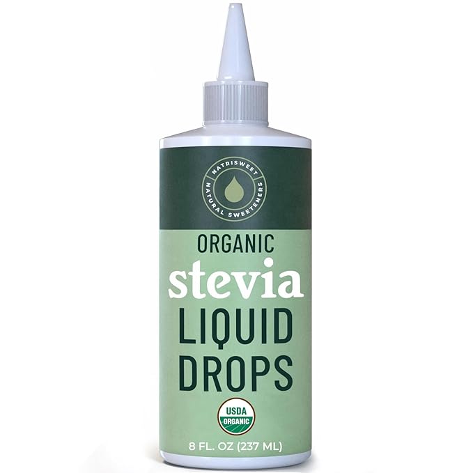 Organic Stevia Liquid Drops, 8 fl oz, Liquid Stevia Sweetener from Stevia Extracts, Zero Calorie Sweetener, Pure Stevia Liquid, Zero Carb Sweetner & Keto Sugar Substitute, 1800+ Servings
