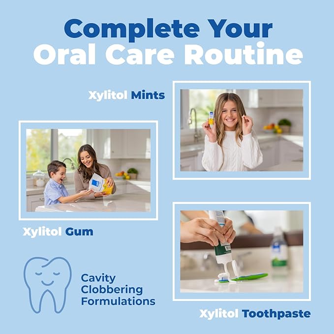 Epic 100% Xylitol Bubblegum Chewing Gum - Sugar Free, Aspartame Free Dental Gum - Supports Oral Health & Fresh Breath - 50 Pieces (Pack of 3)