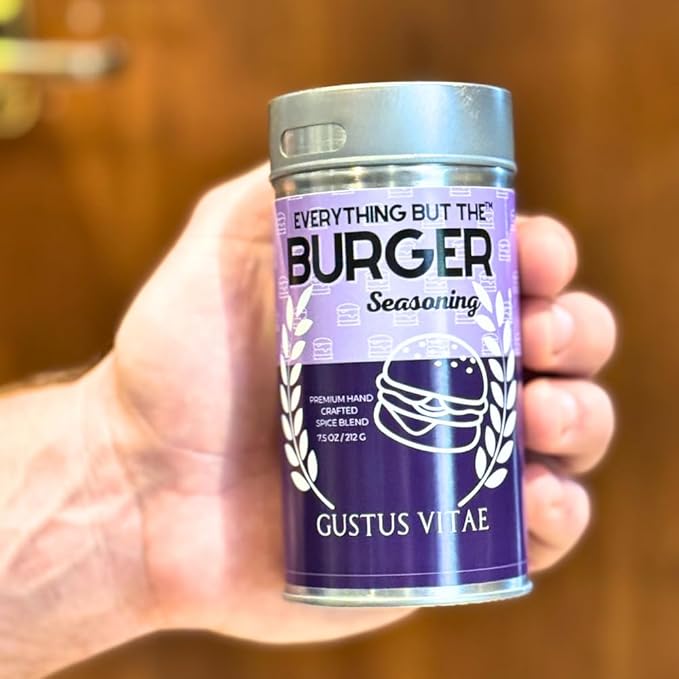 Everything But The Burger Seasoning | Gourmet Seasoning | Artisanal Spice Blend | All Natural | Non GMO | Hand Crafted | Made In USA | 7.5 oz (213g) | Small Batch | Gustus Vitae | #560