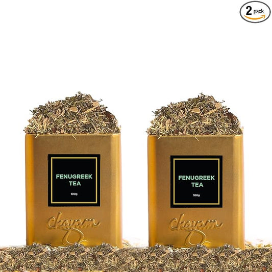 CHAYAM Fenugreek Seed Tea 100+Cups/7.06oz | Herbal Tea with Fennel, Cumin, Ajwain, Licorice | Tea for Gut Health, Digestion & Relaxation | Caffeine-Free | 100% Natural, No Added Sugar, No Added Flavor