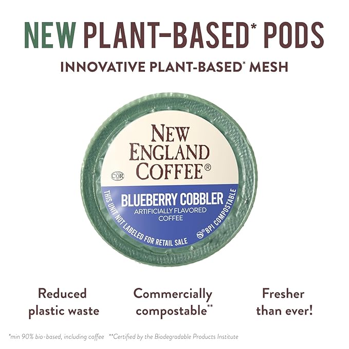 New England Coffee Variety Pack Single Serve Pods - Blueberry Cobbler/French Vanilla/Butter Pecan, 12ct Box (Pack of 3)