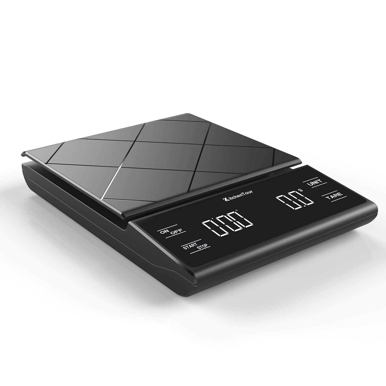 KitchenTour Coffee Scale with Timer for Brew Artisanal Java - Pour Over Scale for Slow Drip and
