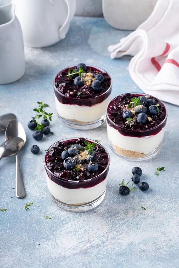 A Blend Above Blueberry Blue No Bake Dessert Mix - All Natural, Gluten Free, No MSG - Instant Dessert Mix, Fruit Dip, Bagel Topping, Frosting, Cheesecake Filling - Easy to Make - 4.2 Oz (Pack of 3)