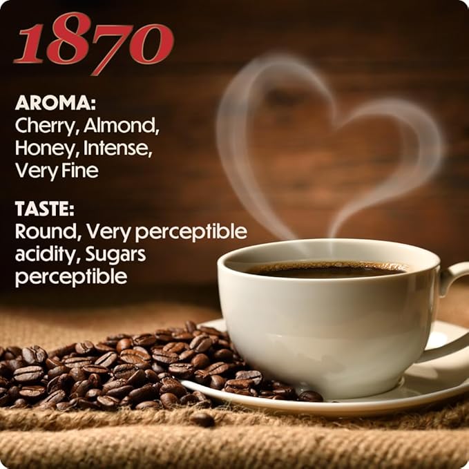 1870 by Caffe Barbera: Mago Whole Bean Roasted Coffee, Aromatic Intense & Fruity 7 Bean Blend by one of the worlds oldest coffee roasters, 150+ years of Roasting over 6 generations, 1.1lb / 0.5kg