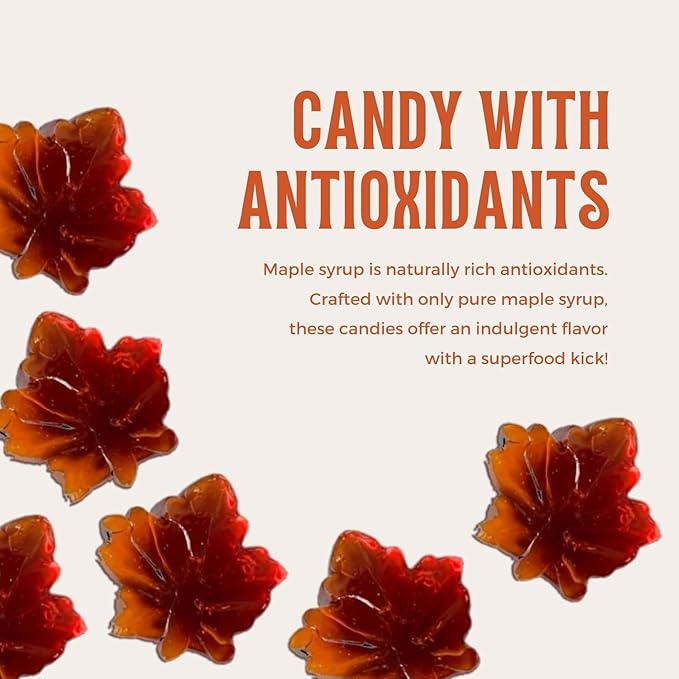 Real Maple Syrup Leaf Drop Candy -Maple Drop Hard Candy- 5oz Bag Maple Syrup Candies - Maple Sugar Candy- Maple Syrup Candy- Maple Leaf Candy -Maple Hard Candy- Maple Candy From Vermont - Pure Maple Flavor Candy