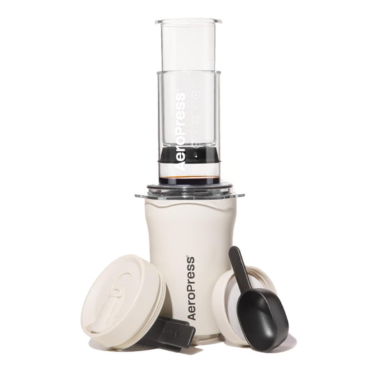 AeroPress Go Plus Portable Coffee Maker Kit, Cream