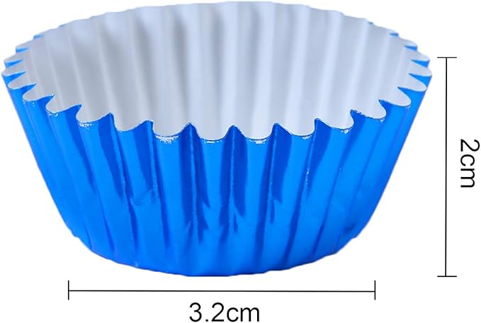 Elcoho 600 Pieces 1.25 Inch Mini Foil Metallic Cupcake Liners Muffin Paper Cases Baking Cups, 6 colors
