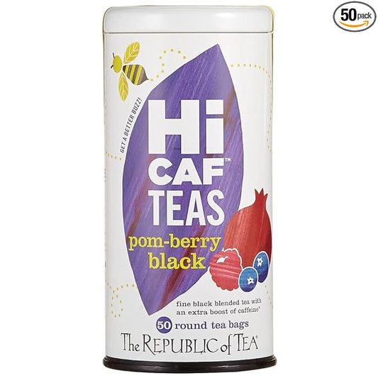 The Republic of Tea ??HiCAF Pom-Berry Black Tea, 50 Tea Bags, High in Caffeine