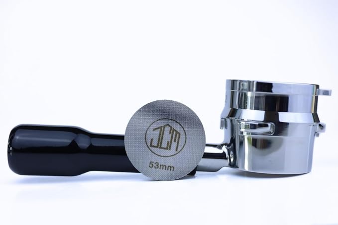 54mm Bottomless Portafilter 3 Ears ABS Handle ??Fits Breville Barista Express, Bambino, Impress, Duo Temp Pro and Infuser ??Includes 18g Filter Basket Hands-Free Dosing Funnel & 1.7mm Puck Screen