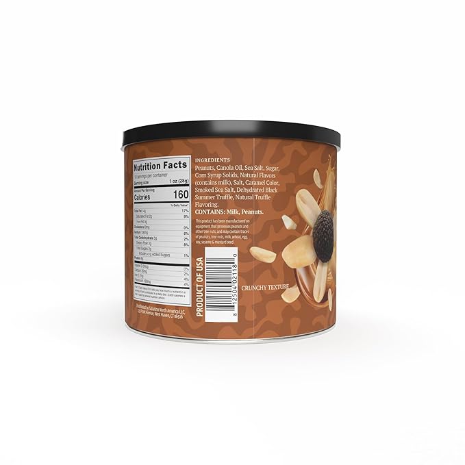 Sabatino Salted Caramel Truffle Peanuts ??Gourmet Roasted Peanuts with Salted Caramel & Black Truffle, Premium Snack, 10 oz